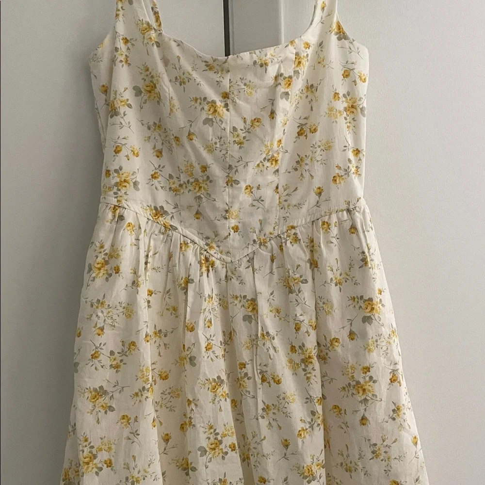Trixxi Yellow Floral Print Dress NWT - Picture 3 of 7